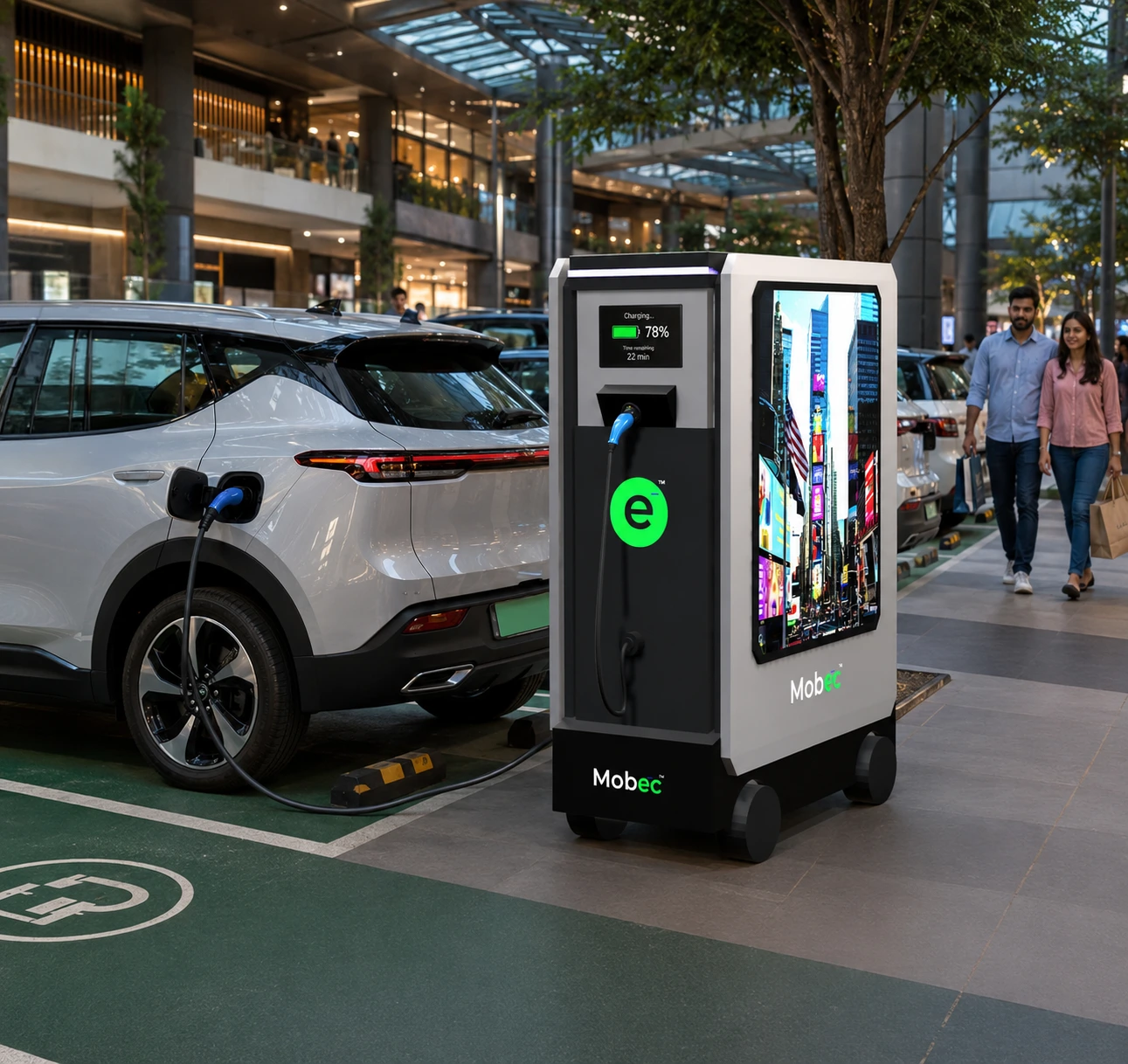 Portable DC fast charging station for commercial EVs