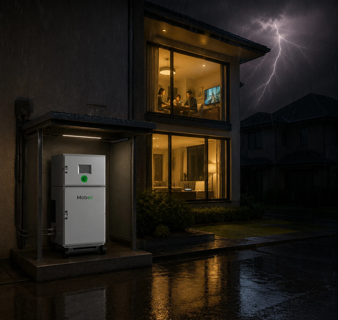 Smart home battery backup system with pure sine wave inverter