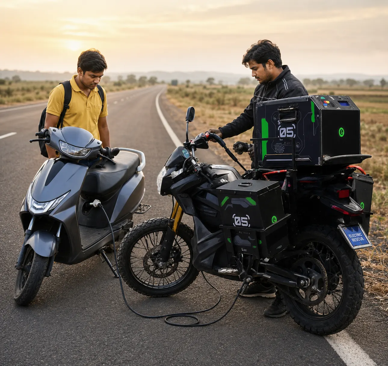 Portable EV rescue charger for electric bikes by Mobec